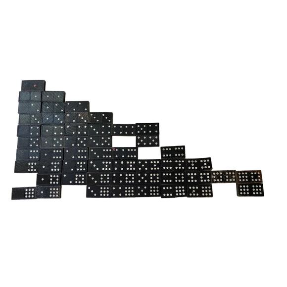 Vintage Pressman Wooden dominoes, 52 total, crafts, display - Picture 2 of 9